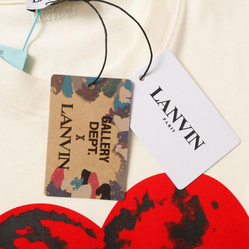 LANVIN Loving heart T-Shirt Apricot