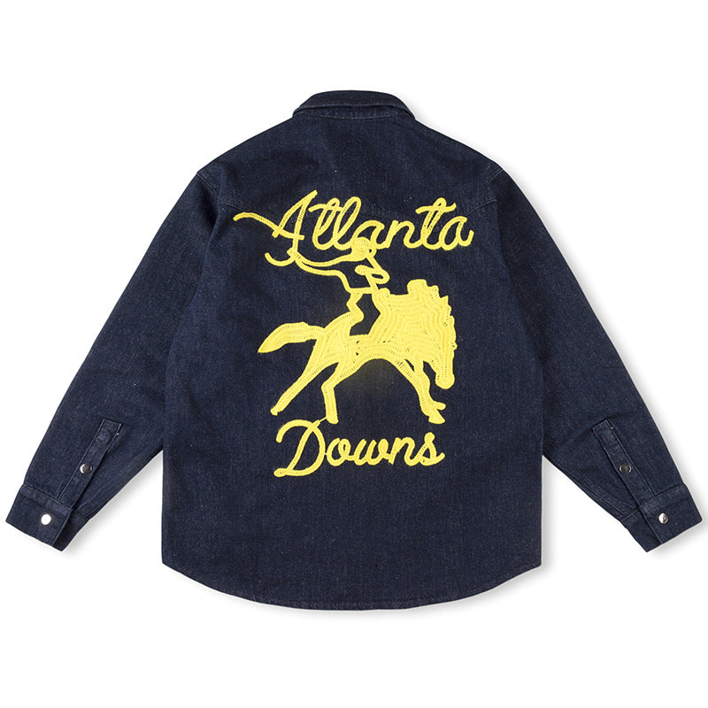 Sp5der ATL Downs Shirt Indigo Denim