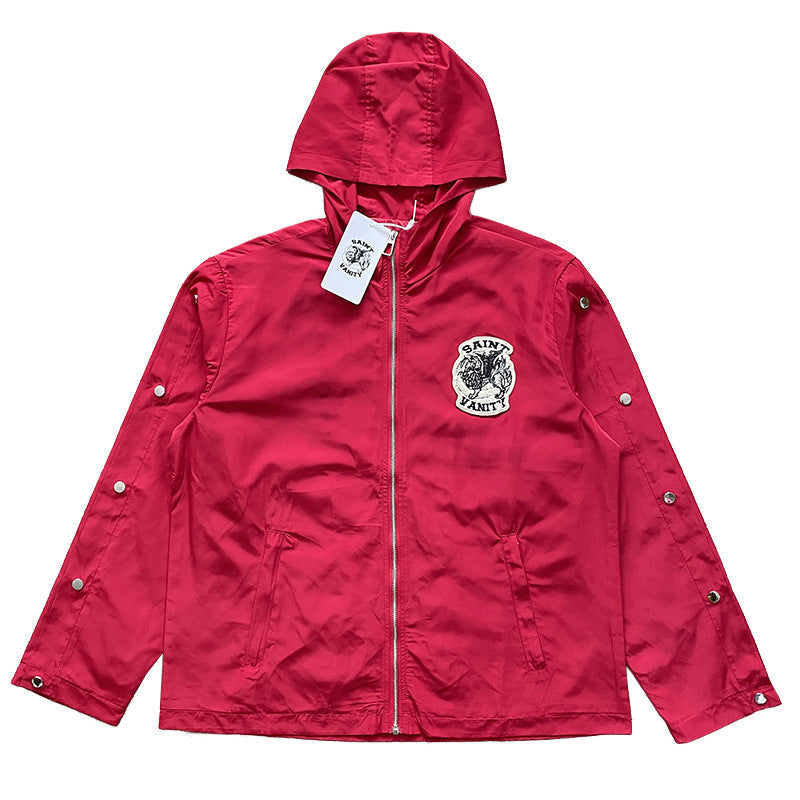 SAINT VANITY  Nylon Hooded Track Jacket