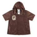 SAINT VANITY Embroidered Sporty Zipper Short-sleeved Jacket