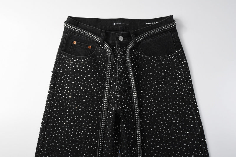 Purple Brand Crystal Diamond Jeans #9128