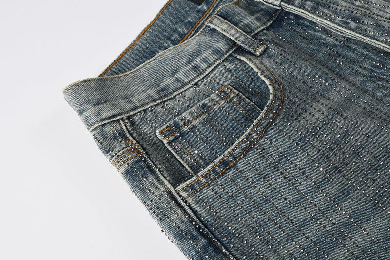 Purple Brand Crystal Diamond Jeans #9140