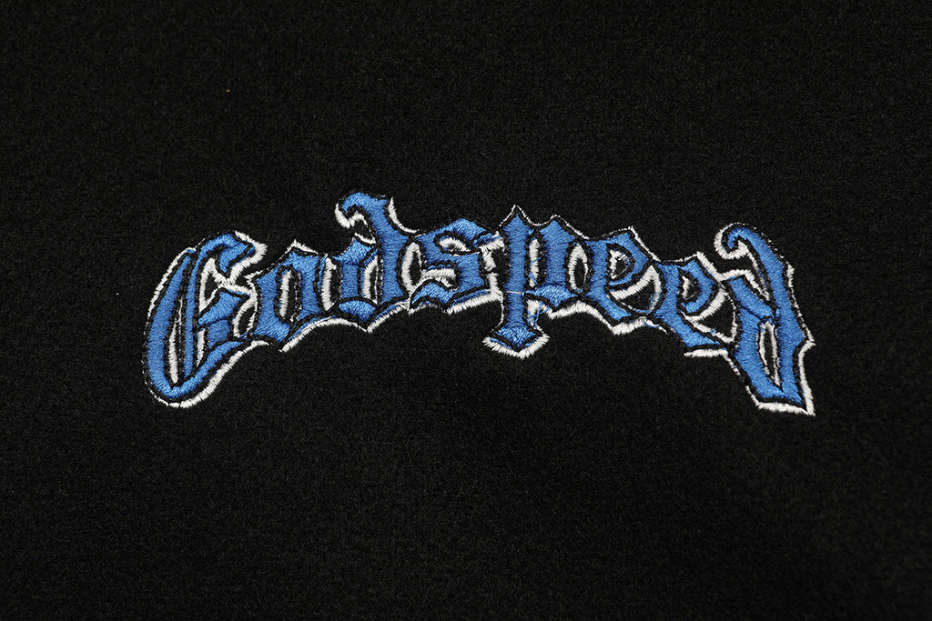 Godspeed Mens F.T.D Wool Varsity Jacket Black/blue