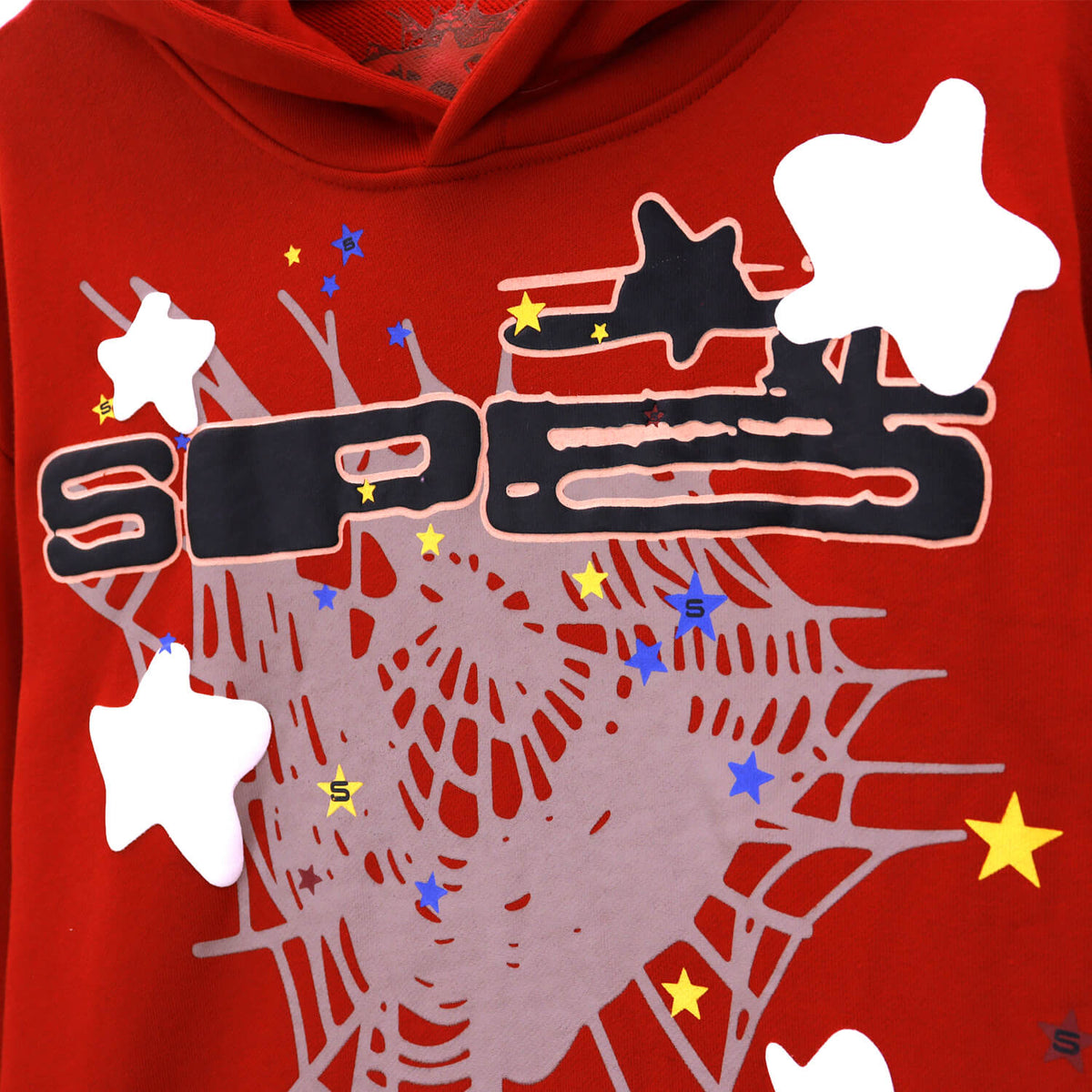 Sp5der Spider Web Hoodie-Red #5505