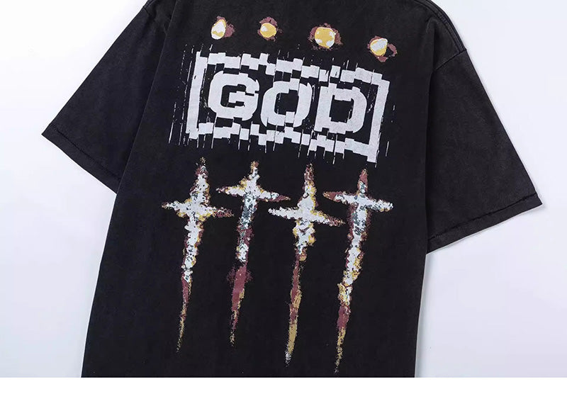 SAINT MICHAEL God Short Sleeve T-Shirt