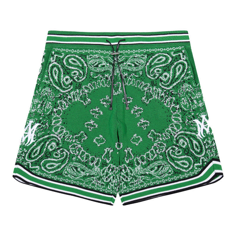 AMIRI Bandana Print B-Ball Drawstring Shorts