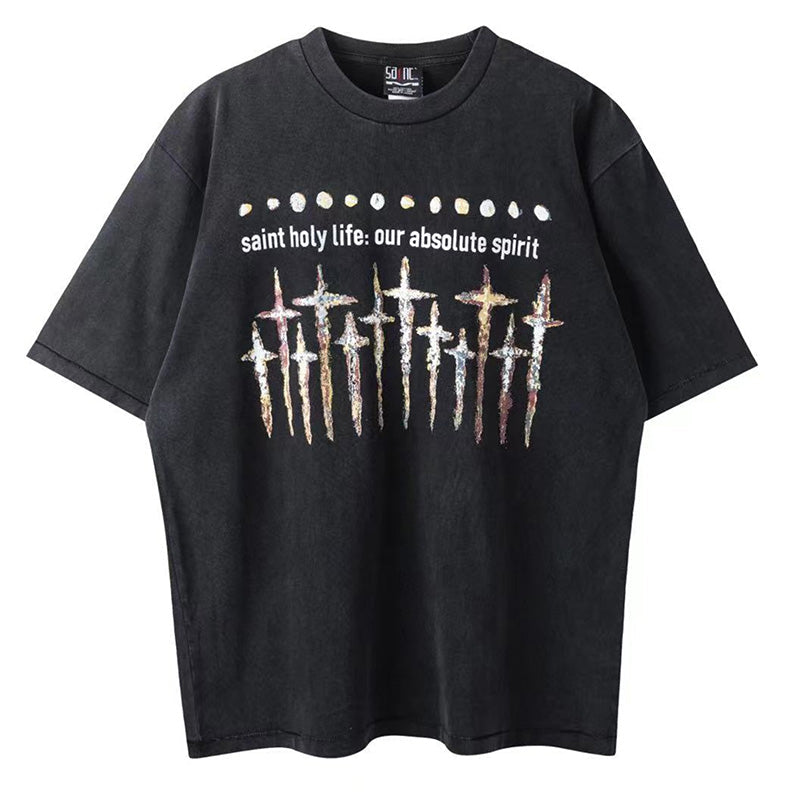 SAINT MICHAEL God Short Sleeve T-Shirt